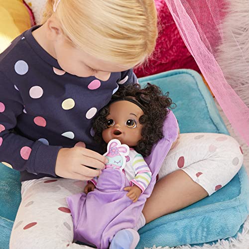 Boneca Baby Alive Pijama Coelhinha que Bebe e Faz Xixi, Negra, Bebê 30 cm com Acessórios - F5678 - H