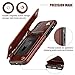 OT ONETOP iPhone Xs iPhone X Wallet Case with Card Holder, Premium PU Leather Kickstand Card Slots Case,Double Magnetic Clasp and Durable Shockproof Cover(Brown)