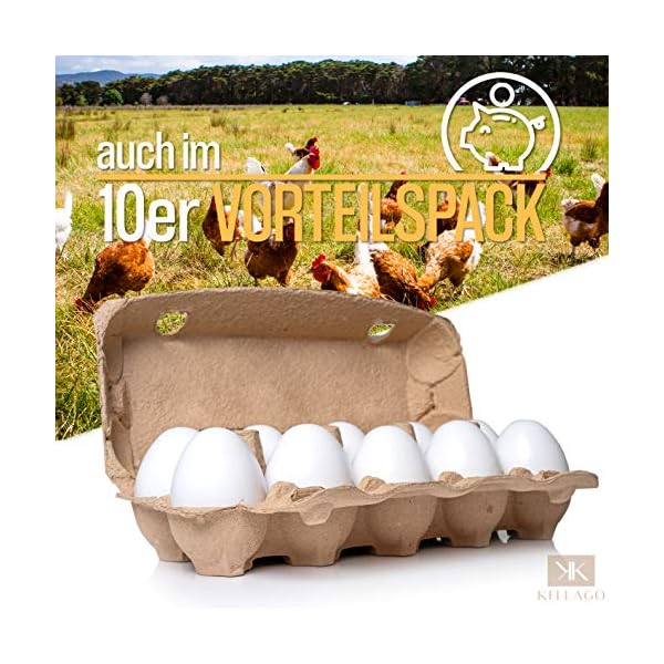 Kellago Holzeier Ostern Deko [ Ostereier BEMALEN ] 6X Holzeier für Osterdekoration - Ostern Basteln Kinder - Ostereier… – Bild 7