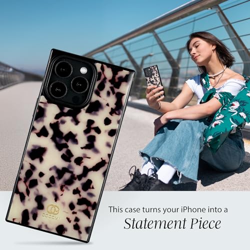 Image of COCOMII Rectangle for iPhone 15 Pro Case, Ivory Tortoiseshell
