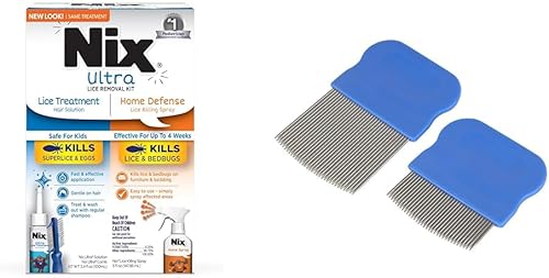 Miniatura 19 de Kit de tratamiento para piojos Nix para cabello y hogar, solución ultra para el cabello (3.4 fl oz), aerosol para matar chinches y piojos en el