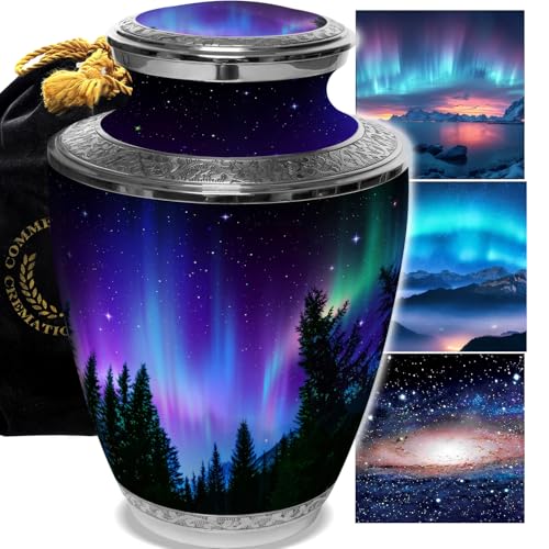 Image of Northern Lights Cremation Urns for Human Ashes Adult Female Urns for Ashes