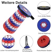ALEVMOOM Upgrade Tragbarer Teleskophocker，Verstellbarer Klapphocker mit Dickem Kissen，Tragbarer Klapphocker für Outdoor Camping，Garten, Angeln BBQ，Leichte Campinghocker maximale Traglast 360 kg – Ansicht 5