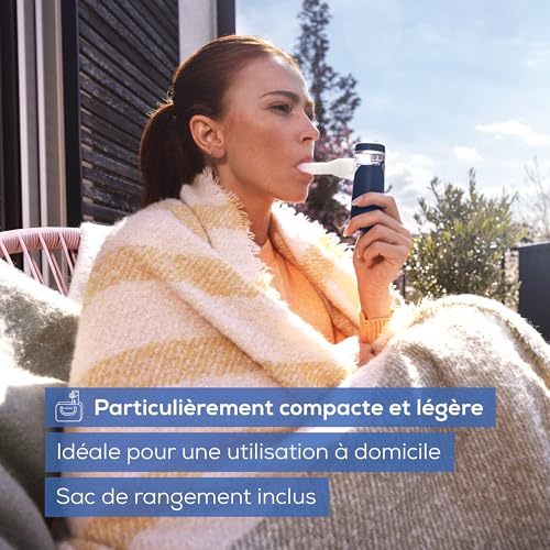 Beurer IH 49 inhalateur portable, pour enfants et adultes en cas de rhume, d’asthme et autres maladies respiratoires, batterie rechargeable, particulièrement silencieux, sac de rangement – vue 2