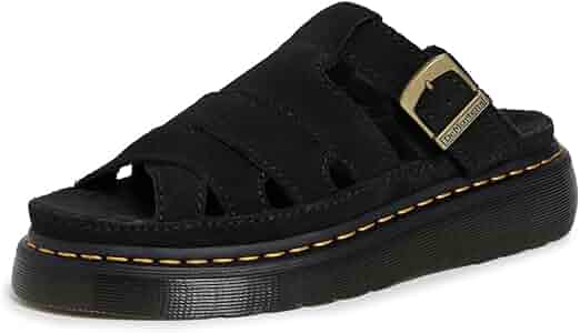 Amazon | Dr. Martens レディース Maxxy Slide Black Eh スエード Amazon | Dr. Martens レディース Maxxy Slide Black Eh スエード