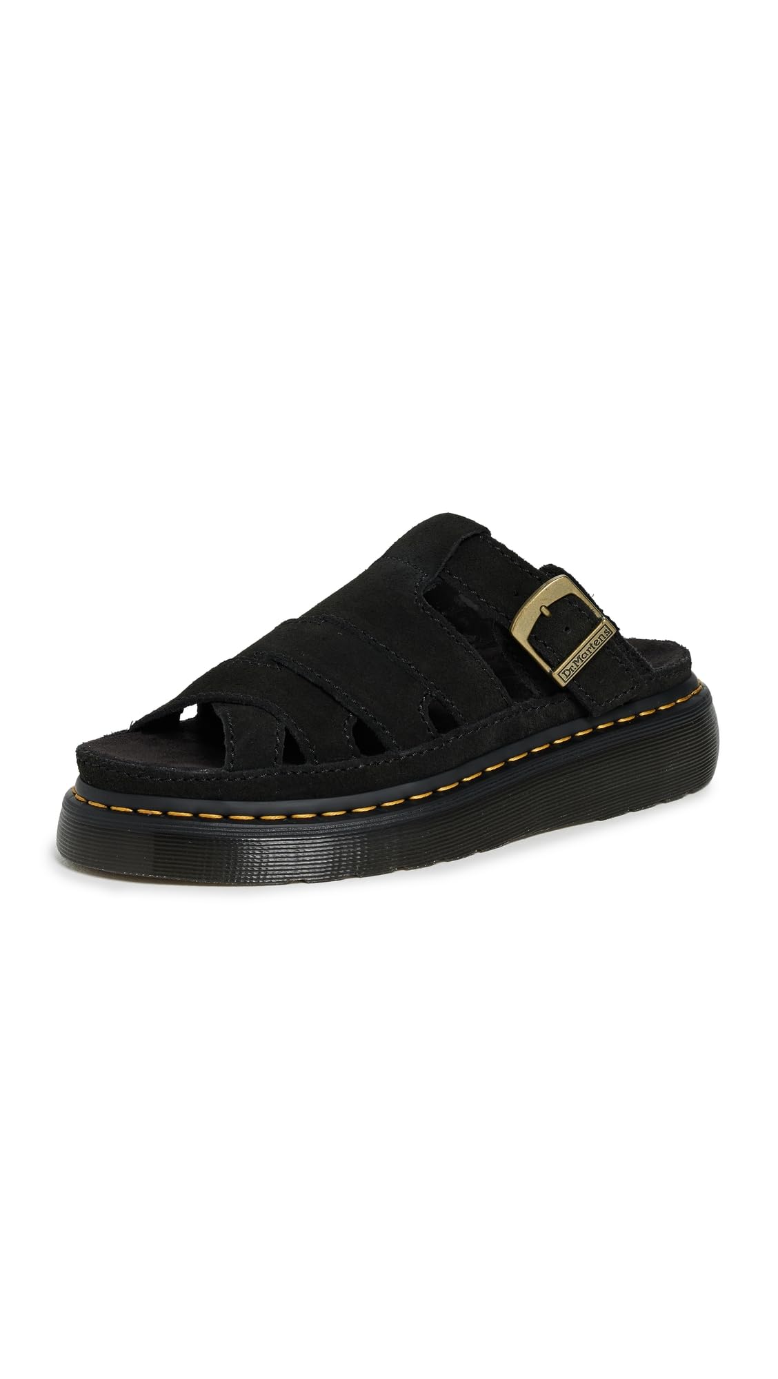 Sandales Maxxy Slide en daim noir de qualité supérieure Dr. Martens 42