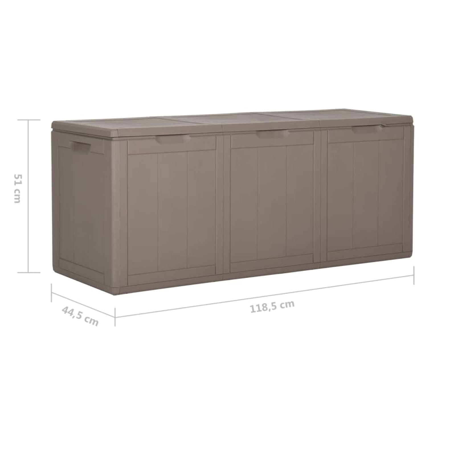 Tidyard Baule da Giardino Marrone,Cassapanca Contenitore da Esterno,Cassapanca da Giardino per Esterno,Baule da Esterno Grande 90 L/180 L/270 L/320 L/420 L Nero in PP