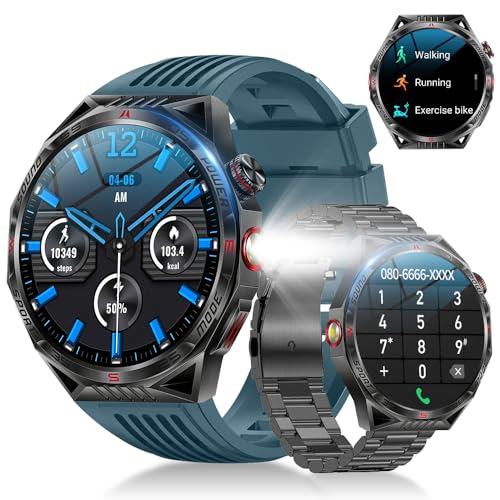 【在庫セール】スマートウォッチ【2025業界新登場 軍用規格 懐中電灯】 Blu 在庫セール】スマートウォッチ【2025業界新登場 軍用規格 懐中