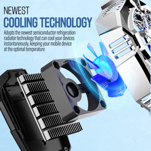 Image of TRILINK Phone Cooler for Gaming, Universal Smartphone Cooling Fan with Two Modes, Radiator Case for iPhone Android 4.5-7in, Cooler for Live Streaming