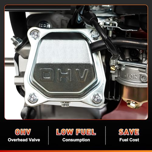 YIYIBYUS GX160 Gas Engine 6.5HP 4 Stroke 160CC Motor, Shaft 20mm Diameter OHV Industrial Grade Gasoline Powered Multi-Use Engine Air Cooled Pull Start (6.5HP) - Image 6