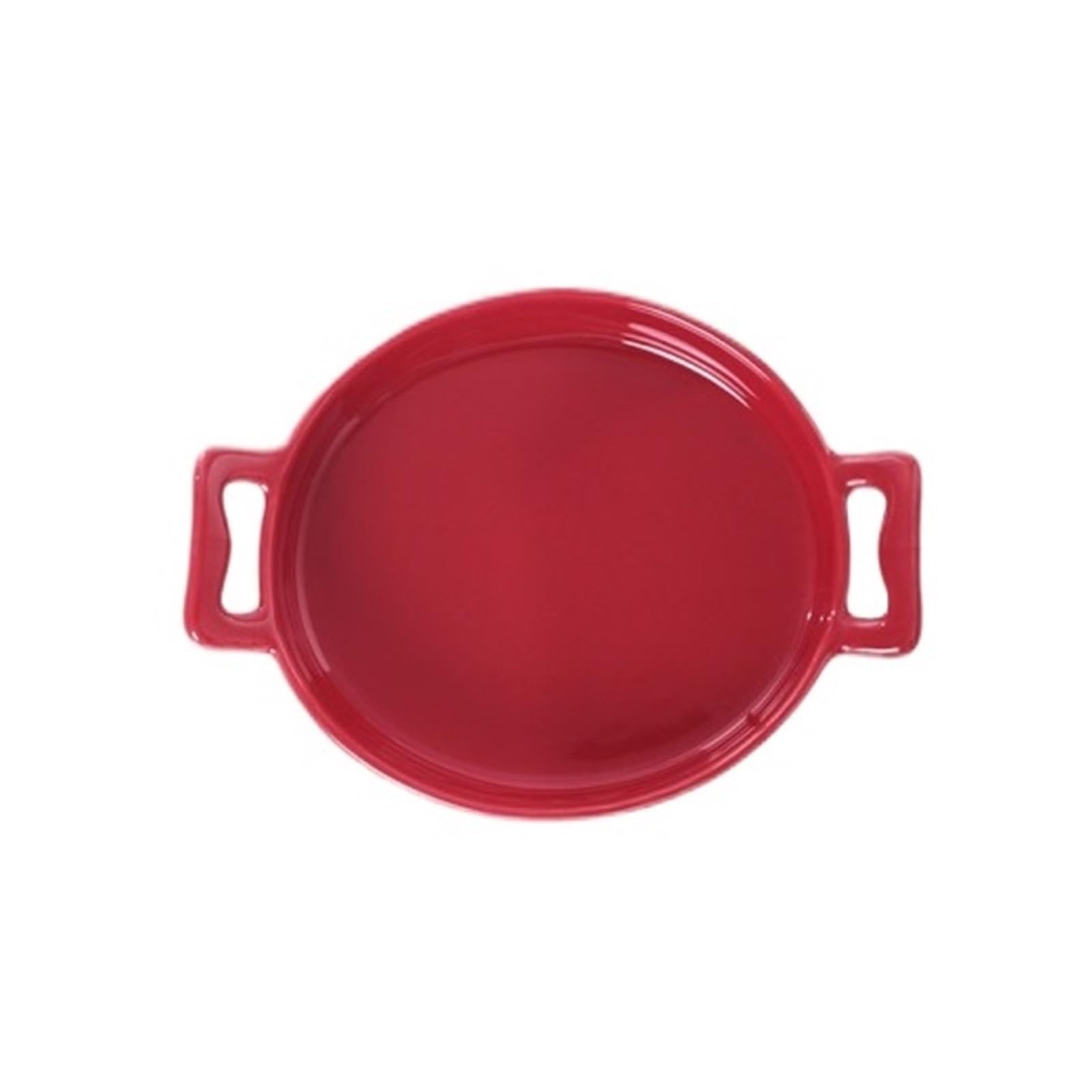 Versátil Fuente for Hornear De Cerámica Pequeña Con Dos Asas for El Hogar(Negro)