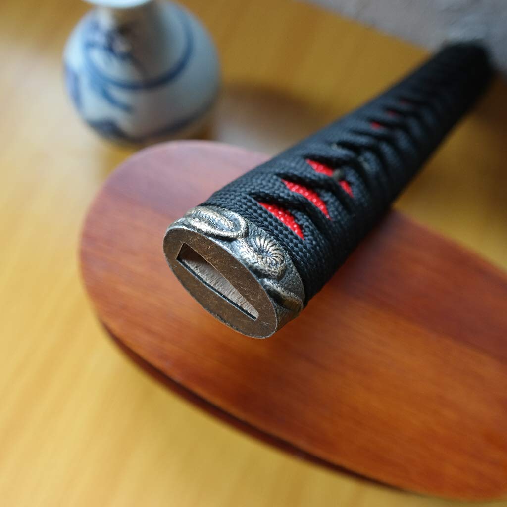 Sword Handle Tsuka 10.2in Alloy Copper Iron Fittings Imitation Real Samegawa