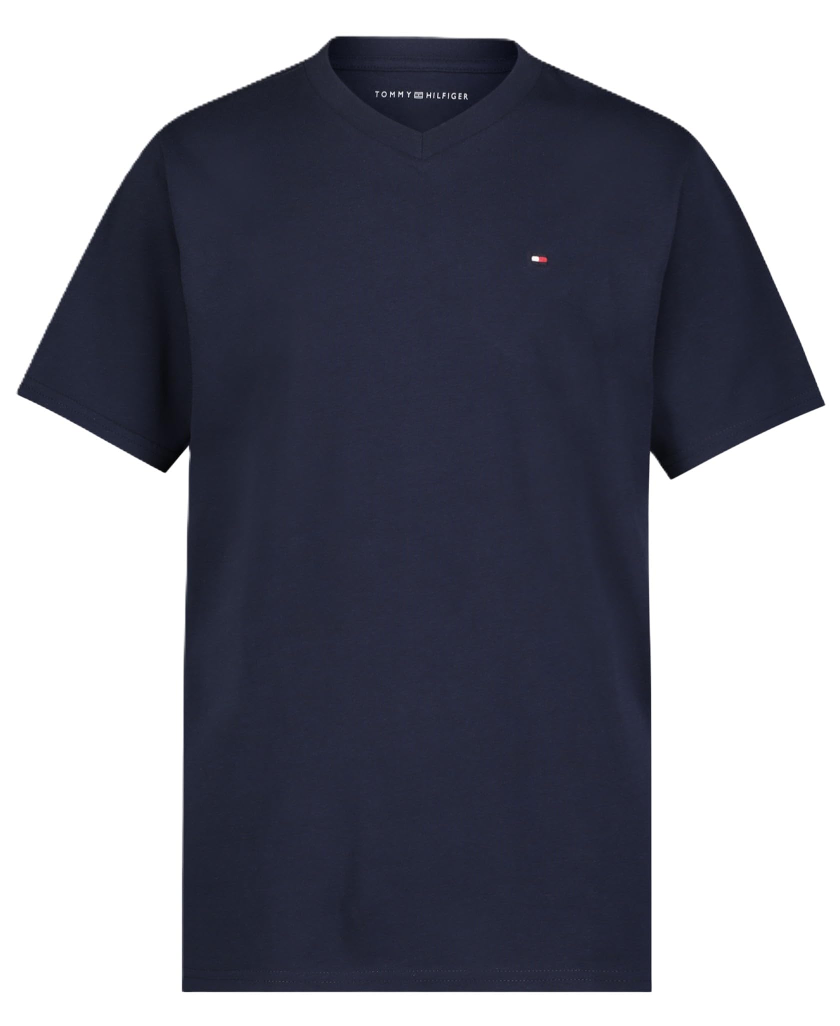 Boys' Short Sleeve Flag Solid V-Neck T-Shirt