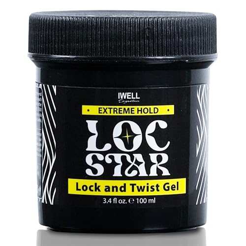IWELL Signature Loc Star Braid & Loc Gel, 3.4 fl oz | Extreme Hold for Braids, Locs, Twists, Cornrows & Edges | Smooths & Tames Frizz | No Heavy Residue | Long-Lasting | With Aloe Vera & Castor Oil