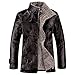 Veste de moto classique pour homme en polyuréthane style cowboy, Noir , XL
