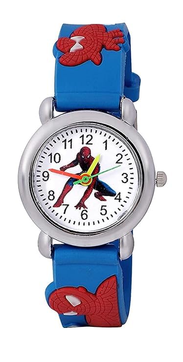 KE GALLERY Analogue White Dial Spiderman Kids Watches for Boys and Girls [3-10 Years] (Blue) (B0D678T14Q) Amazon Price History, Amazon Price Tracker
