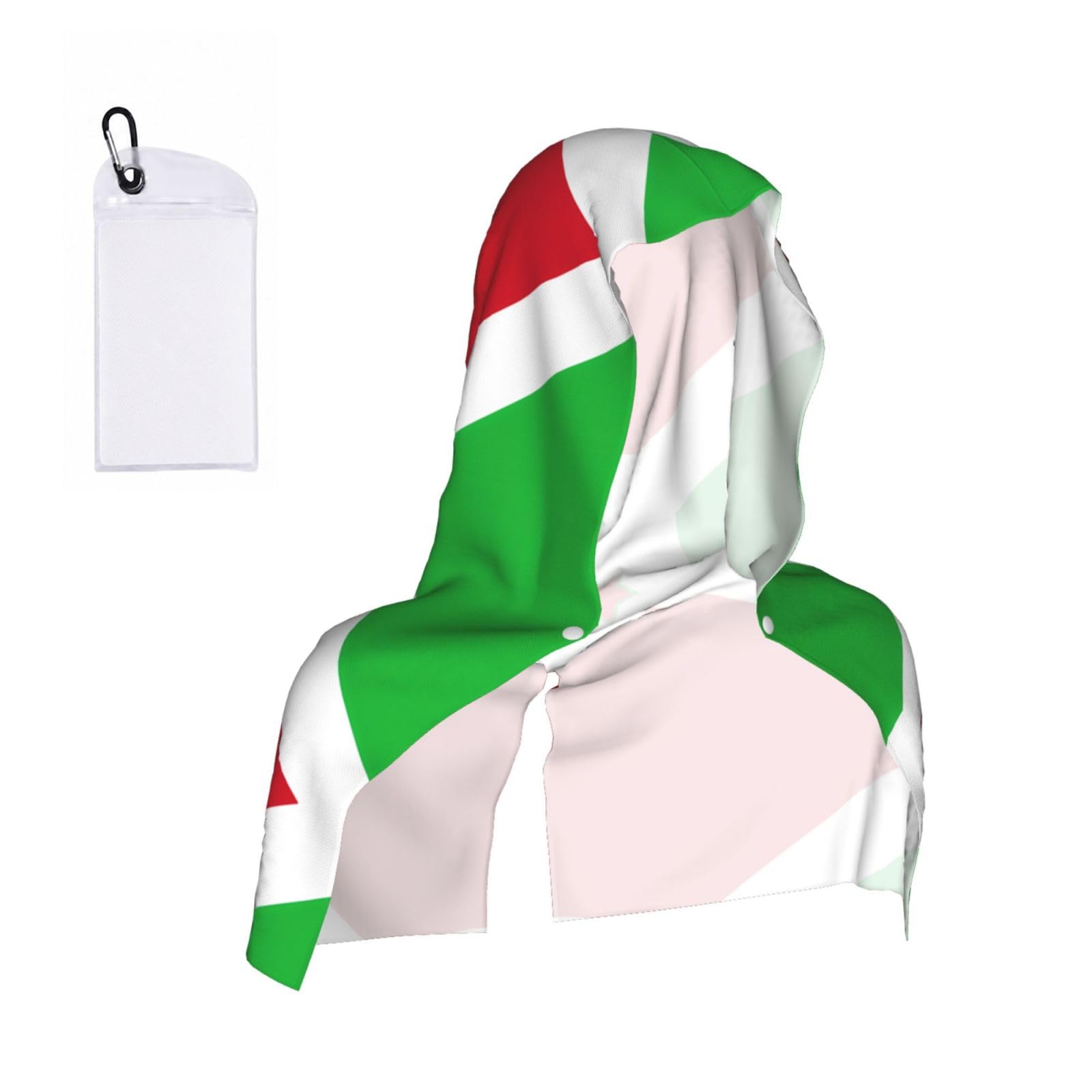 CNTDBU Flag of Burundi Cooling Towel Hooded-Instant Chill Neck Cover for Sports, UV Cooling Rag for Running Gym