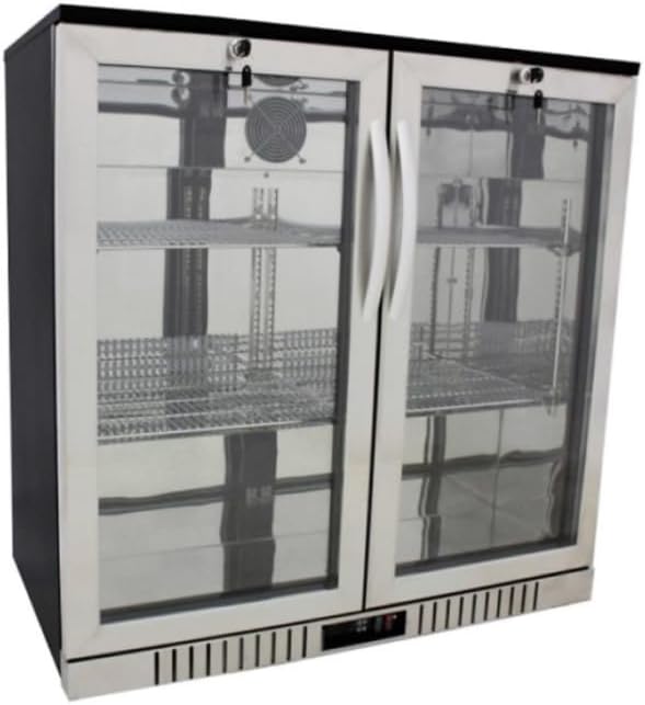 Procool Residential 2-door Glass Front Stainless Steel Back Bar Cooler; Undercounter 33" Height