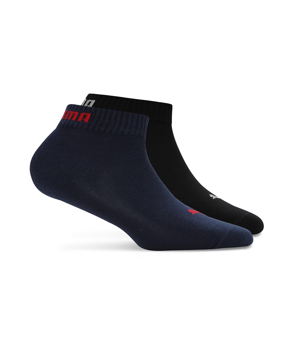 puma Cotton Unisex-Adult Quarter Plain 2P Quarter Length Socks, Peacoat/Black, 39/42 (93250401)-picture-15