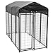 Heavy Duty Dog Cage – Lucky Dog Outdoor Pet Playpen – This Pet Cage is Perfect For Containing Small Dogs and Animals. Included is a Roof and Water-Resistant Cover (4’W x 8’L x 6’H)