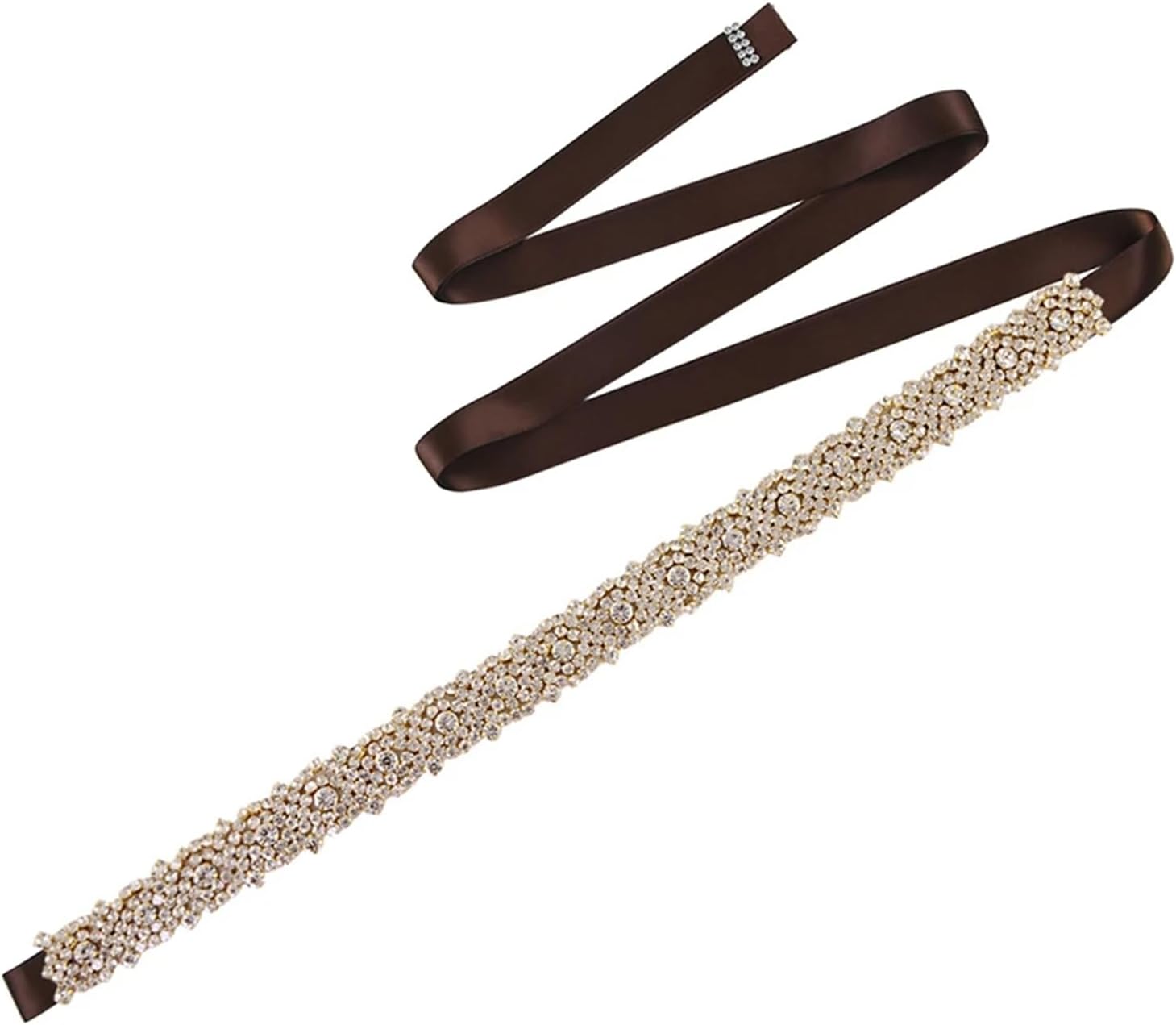 Women’S Rhinestone Wedding Belt Bridal Sash With Crystal Applique For Evening Gowns Handmade Ribbon Dress Accessory