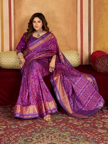 Image of MADHUHANSH Women's Cotton Silk Saree with Unstitched Blouse Piece Zari Weave and Floral Pattern | Heavy Embroidery Saree for Women | Interview Saree for Women | Readymade Blouse with Saree Set
