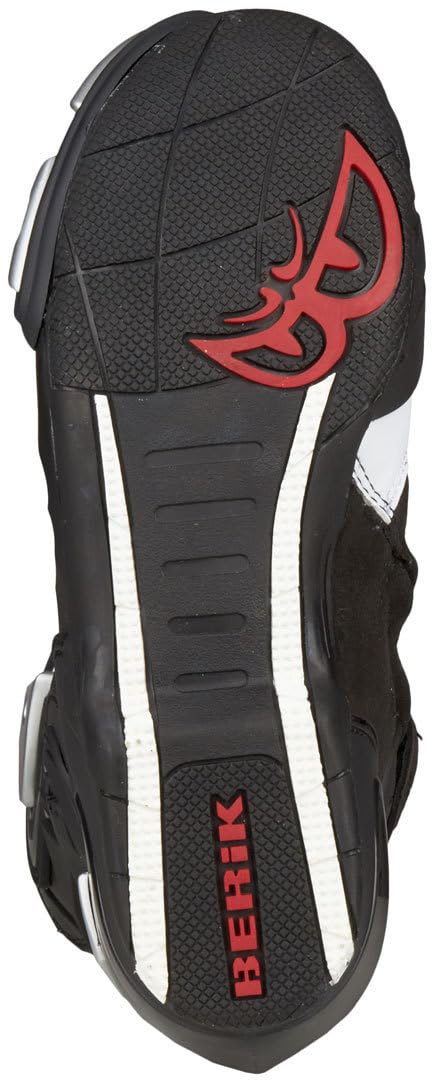 Berik Race-X Racing Motorradstiefel, schwarz/weiß, 48 | Leder