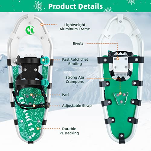 image for COMMOUDS Lightweight Snow Shoes for Men Women Youth Boys Girls, Fully 