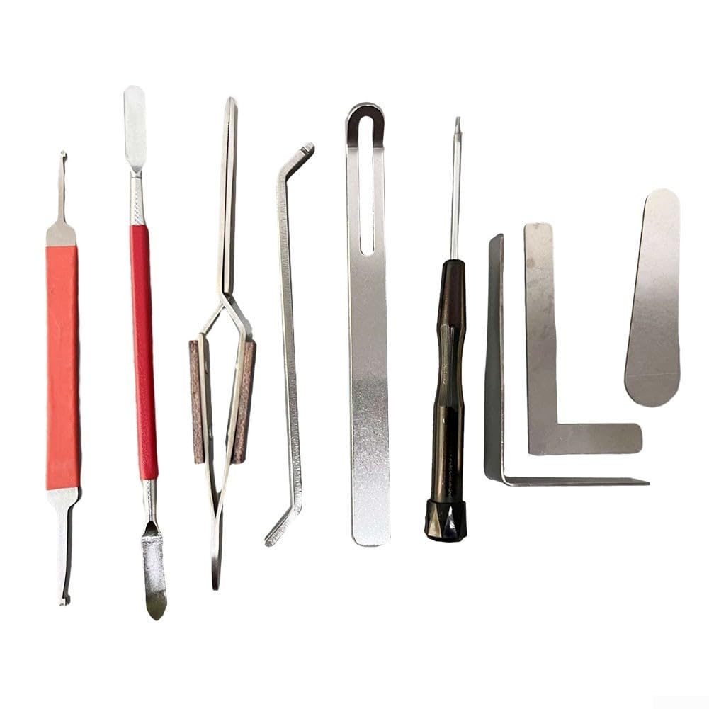 Juego de herramientas profesionales de reparación de saxofón para flauta y clarinete, kit esencial para reparaciones de instrumentos de viento de madera (6 piezas)