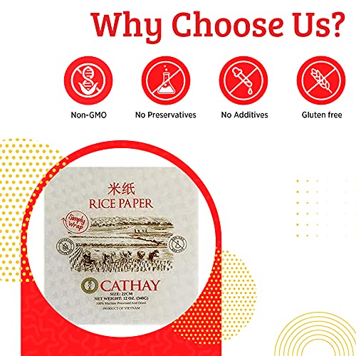 image for Cathay Fresh Spring Roll Rice Paper Wrappers, Rice Paper Wrappers for 