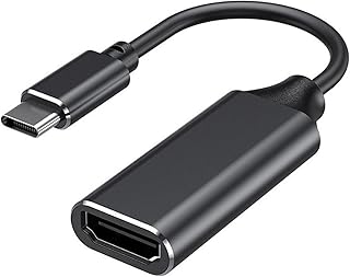 USB-C HDMI 変換アダプター 4K@60Hz HDR10対応 Thunderbolt3/4/DisplayPort 完全互換 スマホからテレビ接続 遅延なし 自動認識 MacBook Air/Pro・iPad Pro/Air M1/M2・iPhone 15/16・Xperia/Galaxy対応 [ブラック,Juckier]