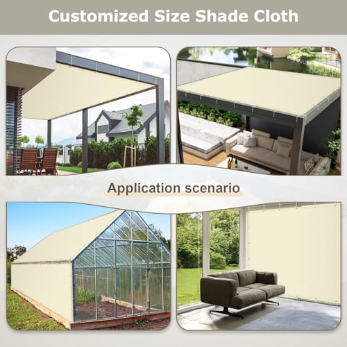 LOVE STORY 6x8 FT Sun Shade Cloth with Grommets for Patio, Butter Cream by LOVE STORY - Used condition - Image 6