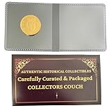 Authentic Irish Penny 24K Gold Plated Coin – Celtic Harp & Bird Design – Ireland Collectible Lucky Coin – Gift-Ready Historical Display