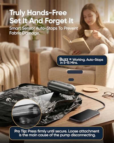Sac de compression sous vide voyage réutilisable avec pompe USB moyenne - 4