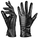 Women's Winter Sheepskin Gloves Full Hand Touch Screen Texting Warm Driving Locomotive Leather Gloves 100% Cashmere Lining
