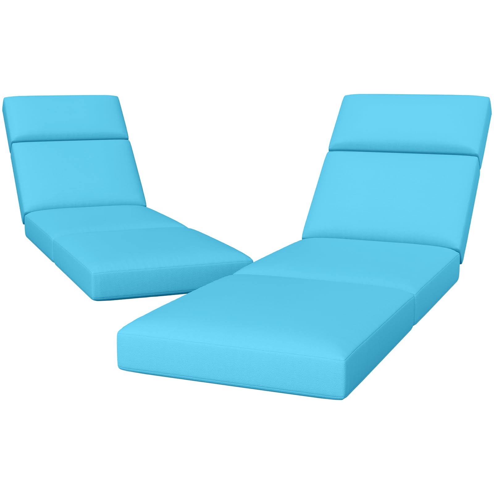 2 pcs chaise lounge cushions outdoor, 80 x 26 x 4 inch lounge chair cushions for outdoor furniture - waterproof lounge patio replacement cushion, 4in fade-resistant thickpatio chaise lounge cushion