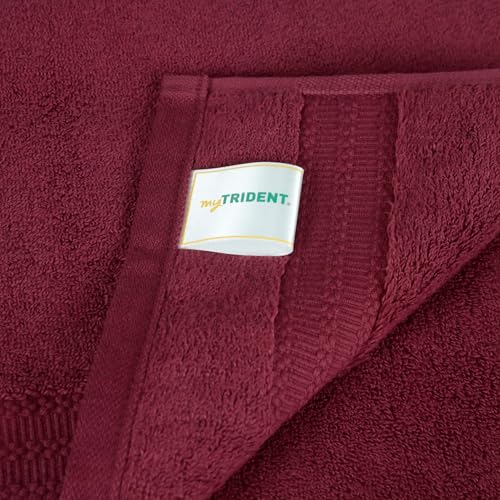 Image of Trident Face Towels, Nectarsoft Collection, Wash Towel, 100% Cotton Towels for Men /Women, 625 GSM, 3 Pc Face Towels - Berry Wine