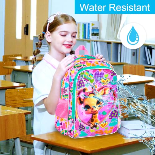 Image of 16 inch Backpack for Girls Boys 4-8, 3Pcs Kids Bookbag Set with Lunch Box, School Bag for Preschool Kindergarten