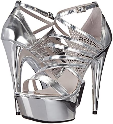 Ellie Shoes Women's 609-AURORE, Silver, 9 B US | Image 6