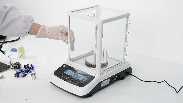 Image of Lab Analytical Balance 0.001g*100g Accuracy Precision Scale 0.001g | Lab Scale 0.001g Accuracy LCD Display With windshield RS232 Interface lab scale for pharmacy jewelry weighing