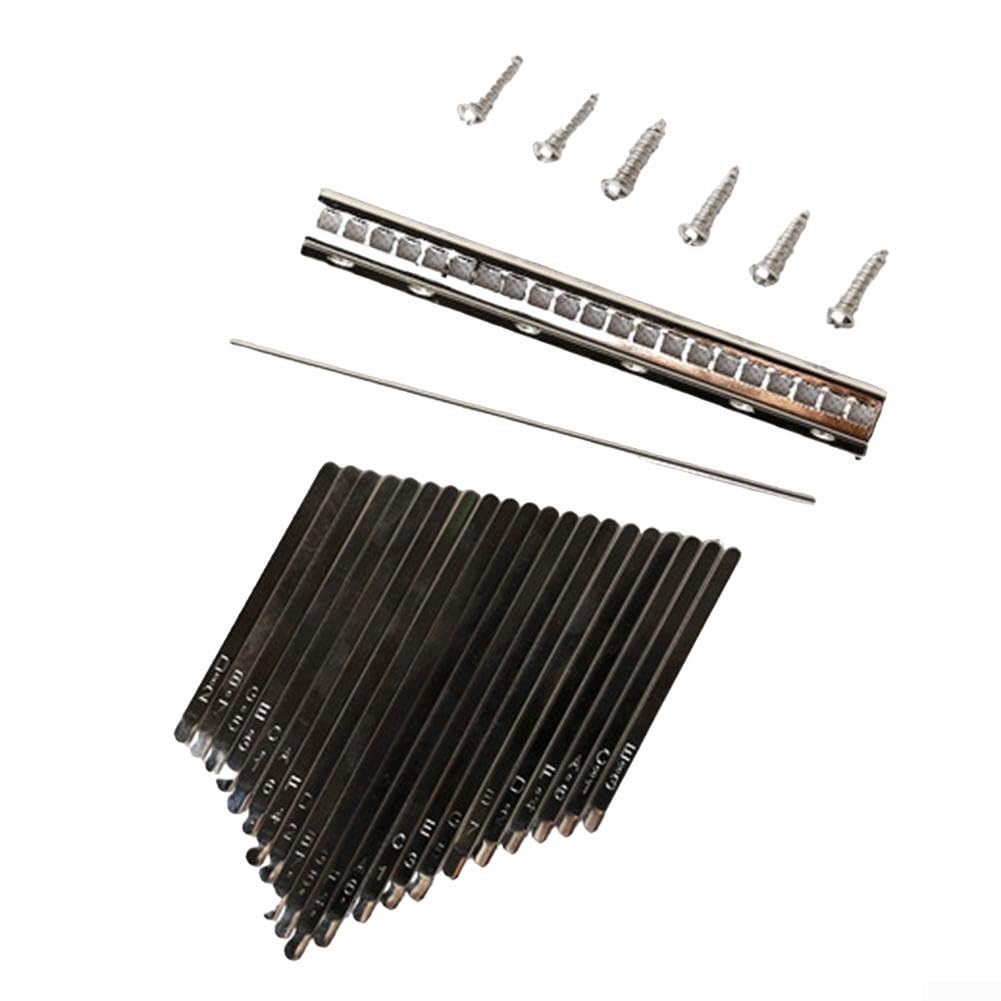 Kalimba Parts Daumenklavier mit 21 Tönen, Ersatz mit Tasten, Steg-Stimmzubehör, 21-Tasten-DIY-Kit