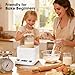Sourdough Starter Warmer | Water Bath Precise 1°F Thermostat (70-104°F) Sourdough Warmer| For jars under 50 oz | 1-198H Memory Timer | 360° Uniform Warmer |Fermenter's Dream for Home Baking (White)