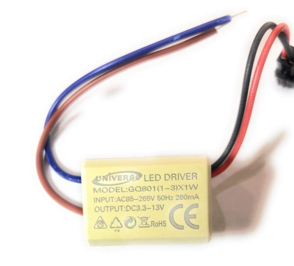 Faretto led ad incasso 1 watt mini spot punto luce tondo luce calda 3000k e diretto a 220v (driver incluso)con bordo bianco p-31b (Luce calda 3000k) E56