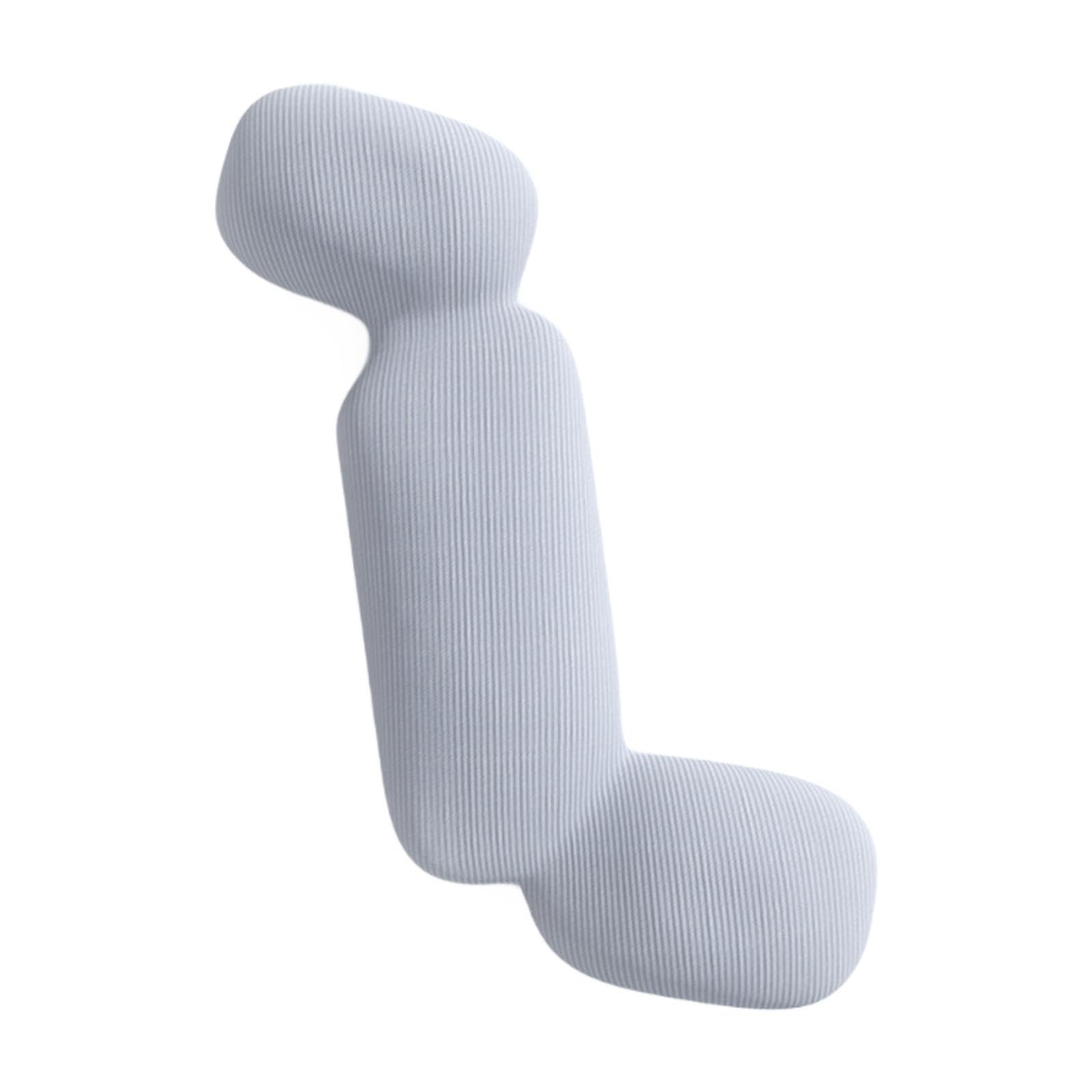 Körperkissen Lang Ergonomisch Geformtes Ganzkörperkissen Stillkissen Schwangerschaftskissen Angenehmer Bezug aus Atmungsaktivem Stoff für Schlaf, Grau
