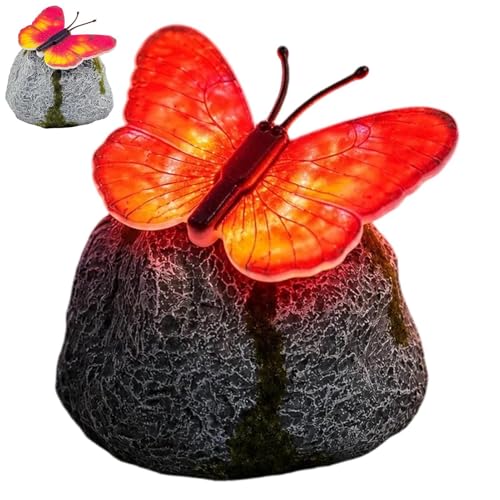 Piedras de jardín decorativas que solucionan la iluminación sin cables en patios