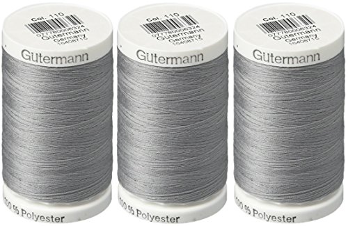 Hilo Gütermann Sew-All 547 Yardas Slate 3 Paquetes miniatura 1
