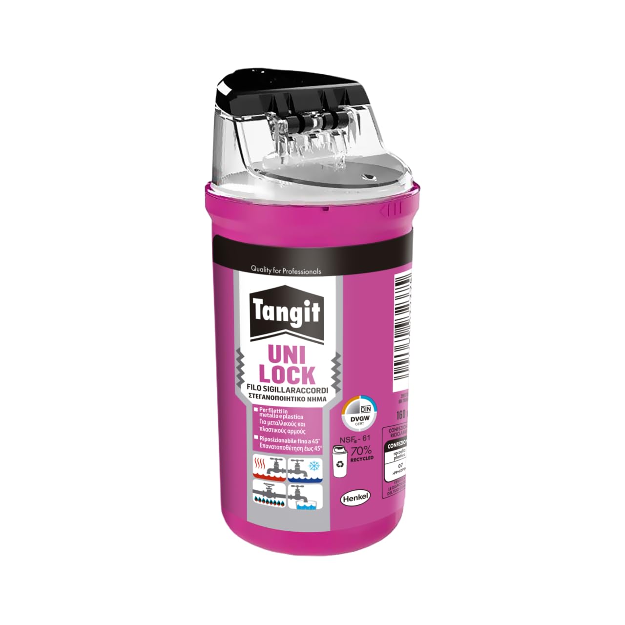 Tangit 3269710 Hilo sellador Uni-Lock para empalmes, Transparente, 1 x 160m