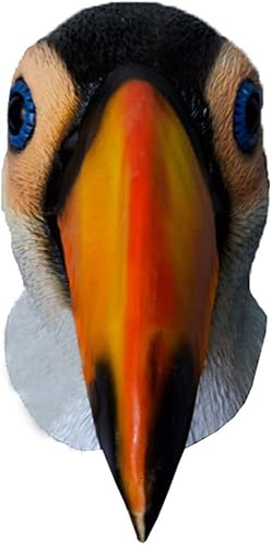 Miniatura 3 de HENGYUTOYMASK Máscara realista de látex de pájaro con cabeza de animal, máscara de goma para Halloween, cosplay, disfraces, fiesta, accesorios para