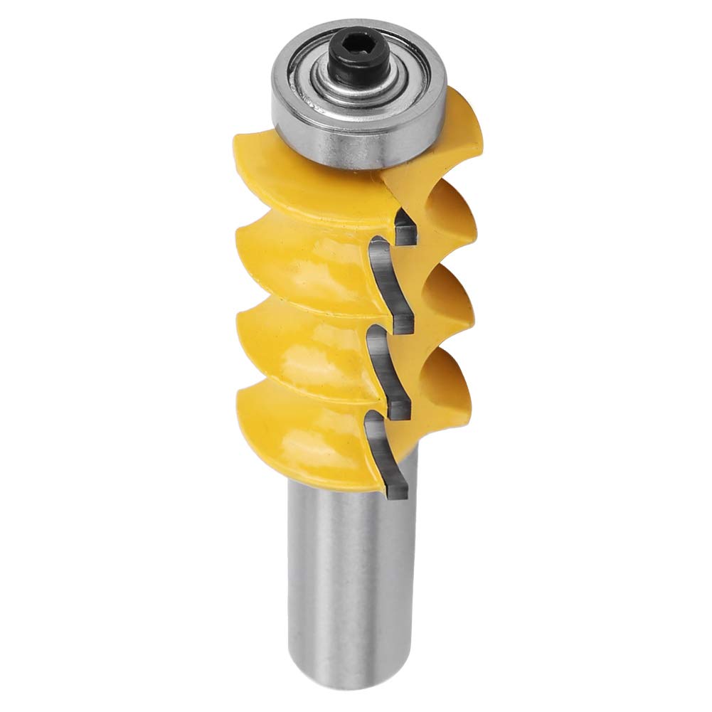 Broca Enrutadora de Moldura de Ajuste de Cuentas Triple de Radio de 1/2 , Broca para Muebles de Juego Arquitectónico de Vástago, Cara de Columna Redondeada para Herramientas de