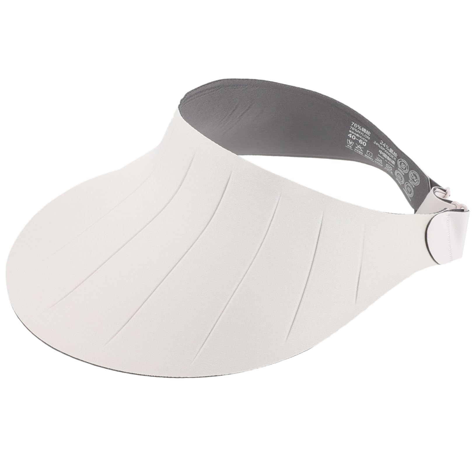Sombrero Sol Plegable para Mujer, ala Ancha Blanco